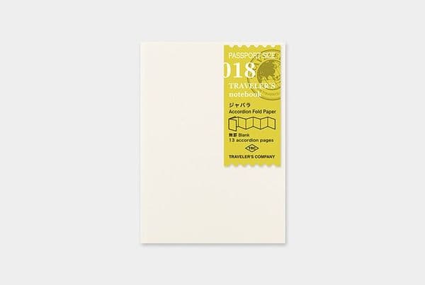 TRAVELER'S COMPANY - Refills - #018 Accordion Fold Paper (Passport)