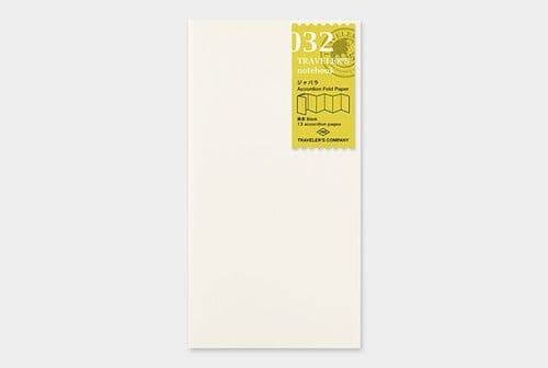 TRAVELER'S COMPANY - Refills - #032 Accordion Fold Paper