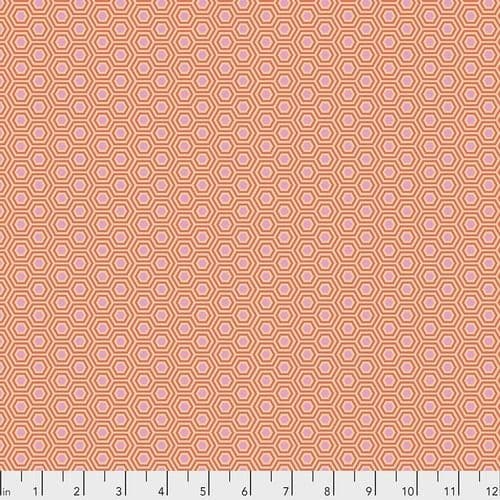 Tula Pink Fabric - True Colours - Hexy - Peach Blossom