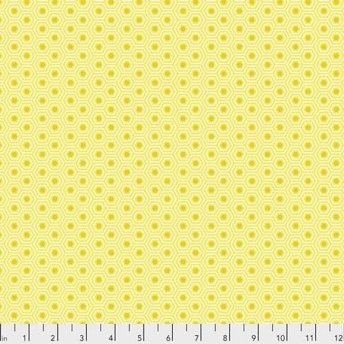 Tula Pink Fabric - True Colours - Hexy - Sunshine