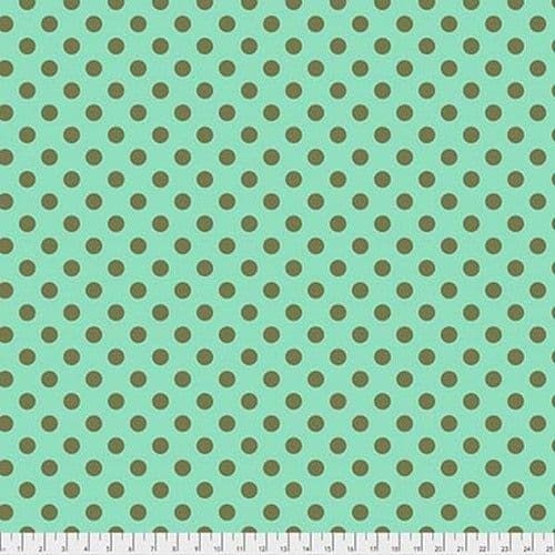 Tula Pink Fabric - True Colours - Pom Poms - Agave