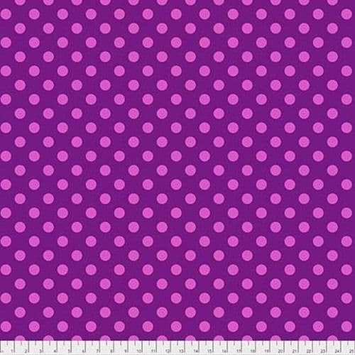 Tula Pink Fabric - True Colours - Pom Poms - Foxglove