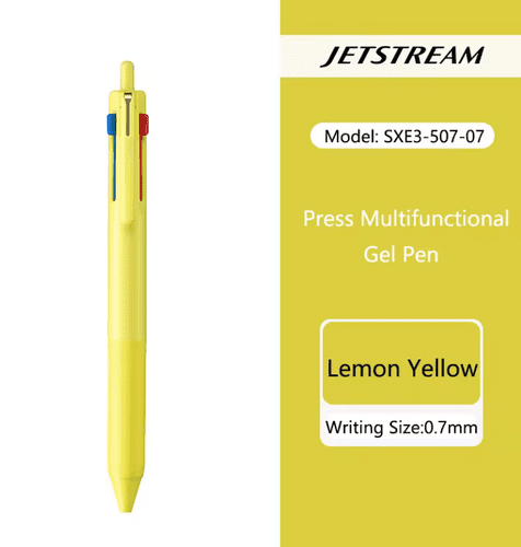 Uni - Jetstream - 3 Colour - 07mm - Lemon Yellow