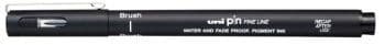 Uni Pin Fine Line Drawing Pen - Black - Brush
