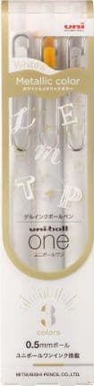 Uni - Uni One 0.50mm - Creative Colour - Set - Gold, Silver & White