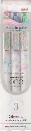 Uni - Uni One 0.50mm - Creative Colour - Shimmer Set - Pink, Mint, Blue