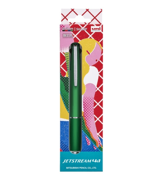 Uniball - Jetstream 4 +1 Multifunction Pen 0.50mm - Hakaru Ichijo edition - Green