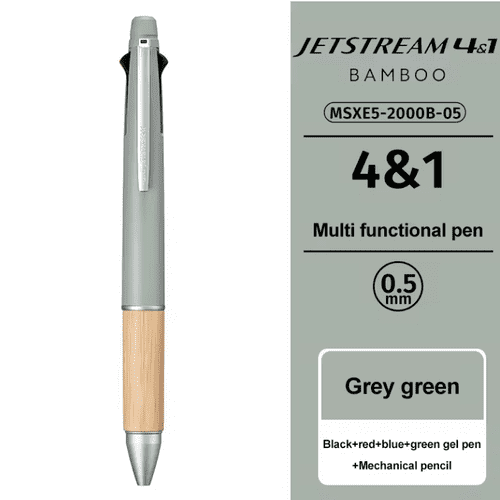 Uniball - Jetstream 4+1 Multifunction Pen 0.5mm - Bamboo - Sage