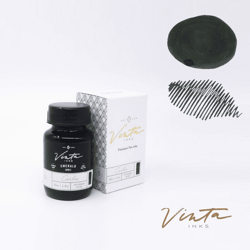 Vinta Inks - Fountain Pen Ink 30ml - Carlos Emerald