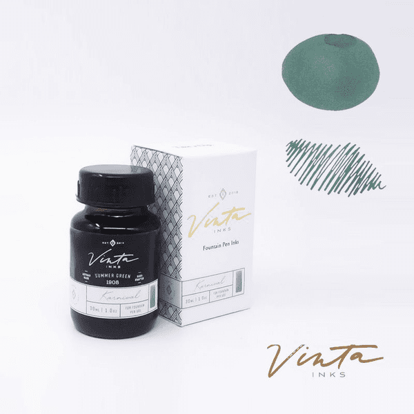 Vinta Inks - Fountain Pen Ink 30ml - Karnival (Summer Green)