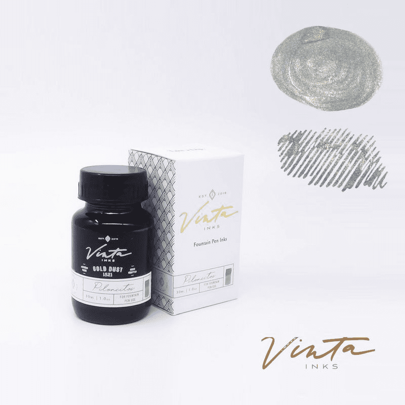 Vinta Inks - Fountain Pen Ink 30ml - Piloncitos Gold Dust Shimmer