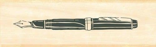 Wood Mounted Rubber Stamp - Fountain Pen TSW131