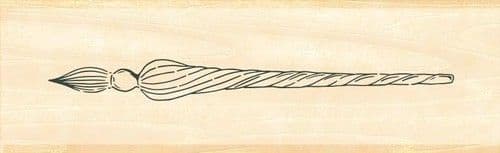 Wood Mounted Rubber Stamp - Glass Dip Pen TWS130