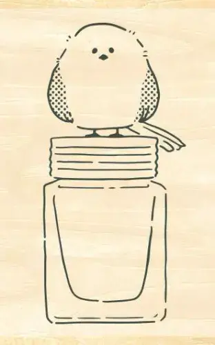 Wood Mounted Rubber Stamp - Shimananga TSW125