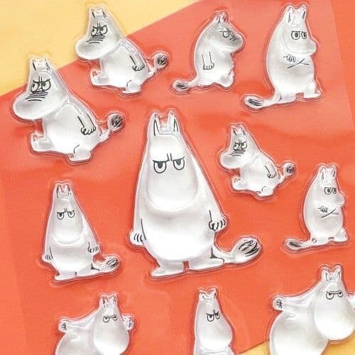 World Craft - Moomin - 3D Clear Stickers - Angry
