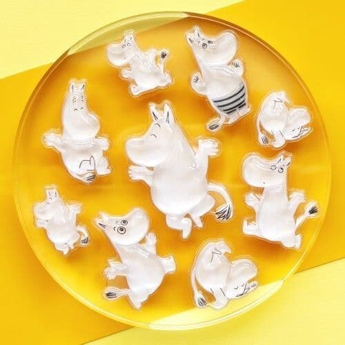 World Craft - Moomin - 3D Clear Stickers - Happy