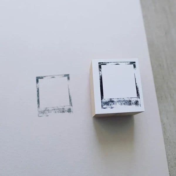 Yohaku - Wood Mounted Rubber Stamp - Polaroid