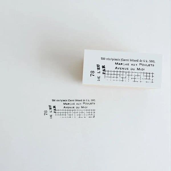 Yohaku - Wood Mounted Rubber Stamp - Tabidachi