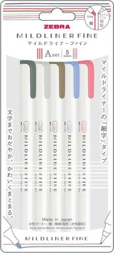 Zebra Pens - Mildliner Thin - Set A