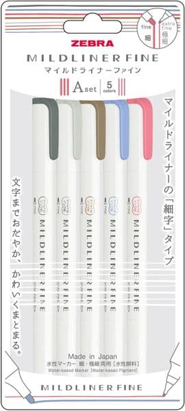 Zebra Pens - Mildliner Thin - Set A