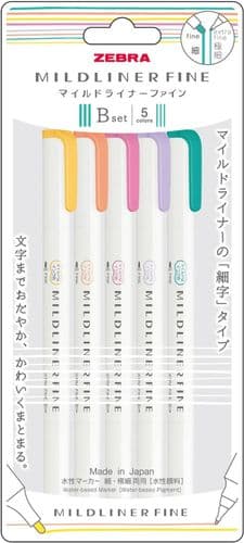 Zebra Pens - Mildliner Thin - Set B