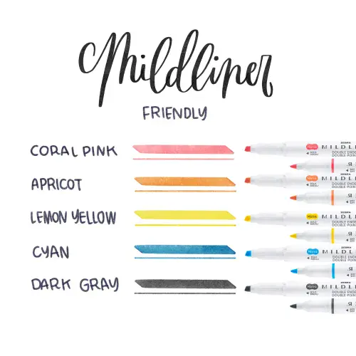 Zebra Pens - Mildliners - Individual Colours - Friendly