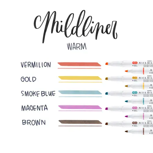 Zebra Pens - Mildliners - Individual Colours - Warm