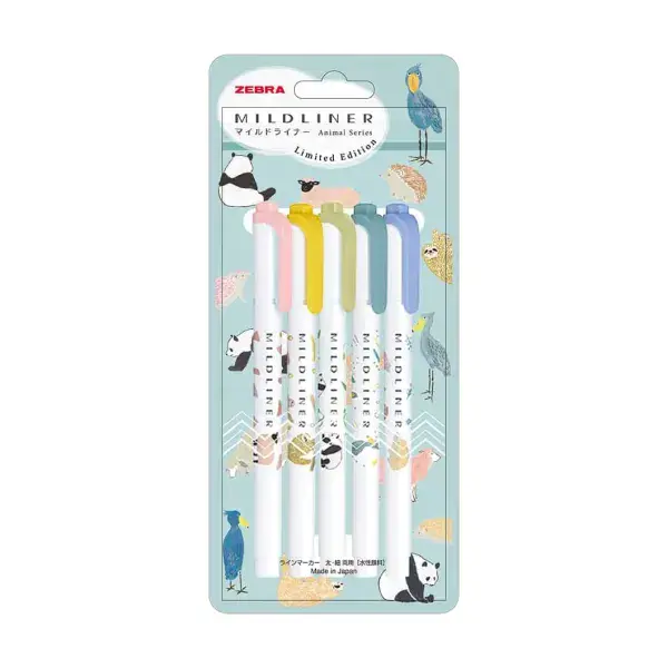 *Zebra Pens - Mildliners Set - Limited Edition Animal Set B
