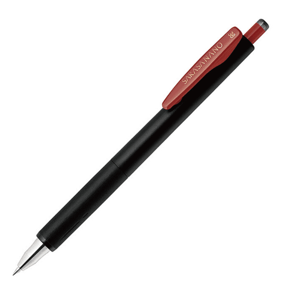Zebra Pens - Sarasa Nano 0.38mm - Black Edition - Vintage Colours - Cassis Red