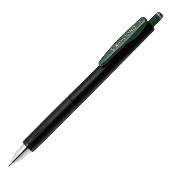 Zebra Pens - Sarasa Nano 0.38mm - Black Edition - Vintage Colours - Green Black
