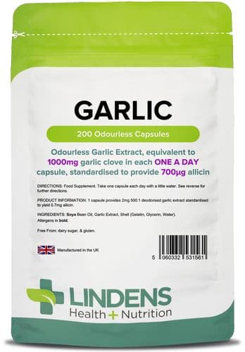 Garlic Oil (odourless), 1000mg