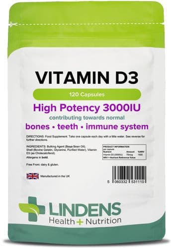Vitamin D3 Capsules - 3000 IU