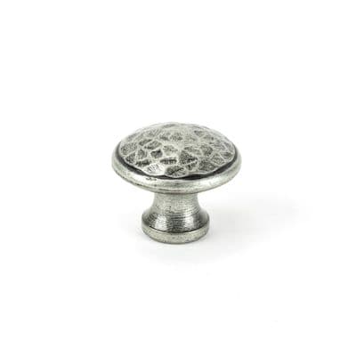 From The Anvil 33626 Pewter Hammered Cabinet Knob - Medium