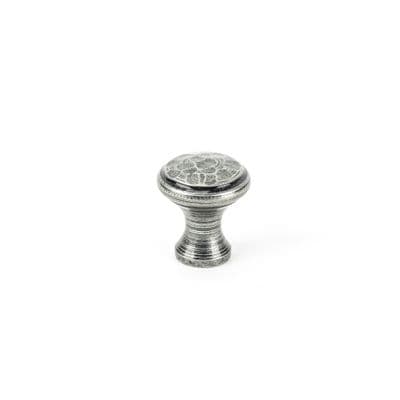 From The Anvil 33705 Pewter Hammered Cabinet Knob - Small