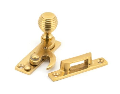 From The Anvil 45935 Polished Brass Beehive Sash Hook Fastener