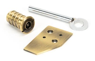 From The Anvil 49917 Aged Brass Key-Flush Sash Stop