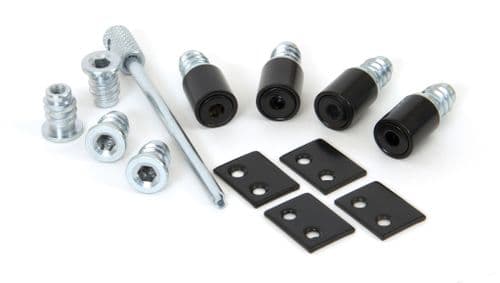 From The Anvil 83640 Black Secure Stops (Pack of 4)
