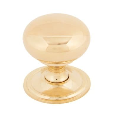 From The Anvil 83877 Polished Brass Mushroom Cabinet Knob 38mm