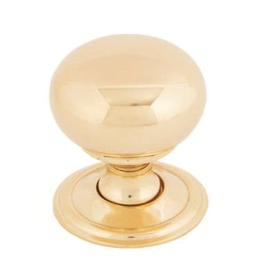 From The Anvil 83883 Polished Brass Mushroom Cabinet Knob 32mm