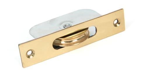 From The Anvil 83891 Lacquered Brass Square Ended Sash Pulley 75kg