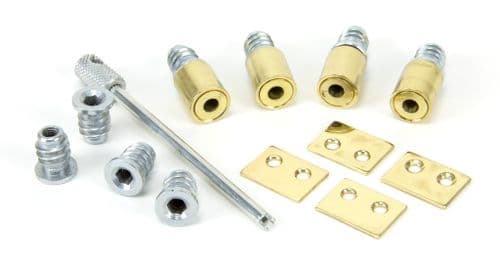 From The Anvil 83941 Lacquered Brass Secure Stops (Pack of 4)