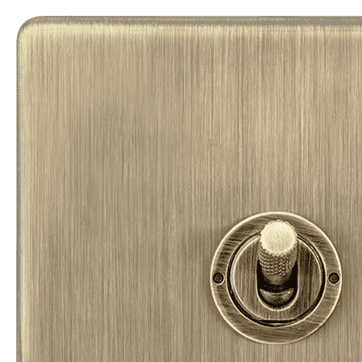 Antique Brass Vintage Knurled Toggle Switches