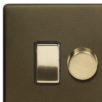 Bronze & Brushed Brass Switch & Dimmer Combinations