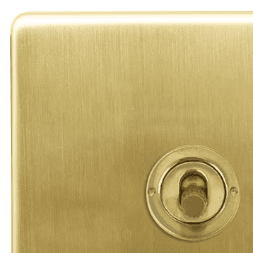 Brushed Brass Art Deco Toggle Switches