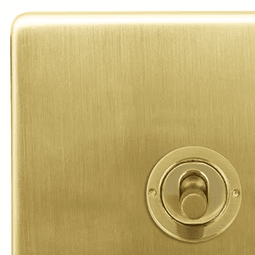 Brushed Brass Contemporary Knurled Toggle Switches