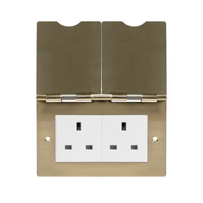 Brushed Brass Floor Sockets