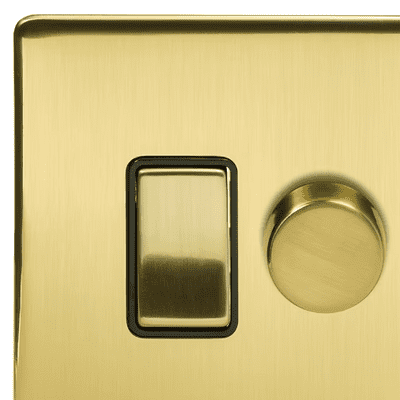 Brushed Brass Switch & Dimmer Combinations