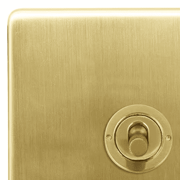 Brushed Brass Vintage Knurled Toggle Switches