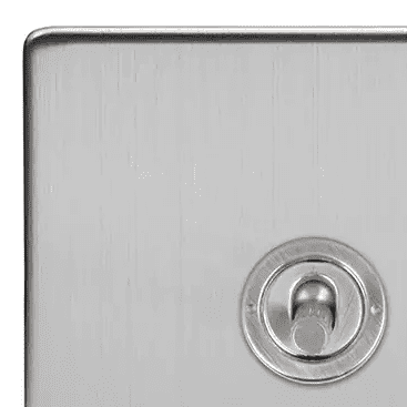 Brushed Chrome Art Deco Toggle Switches