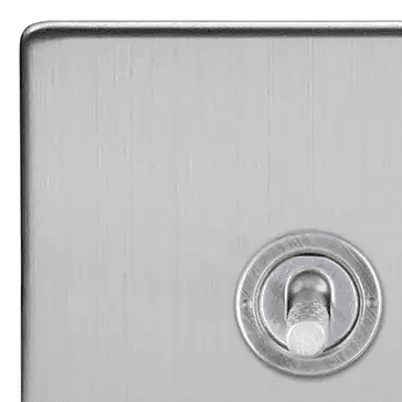 Brushed Chrome Contemporary Knurled Toggle Switches